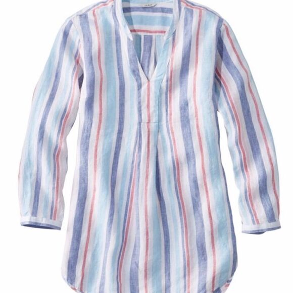 LL Bean Linen Tunic - Picture 1 of 8